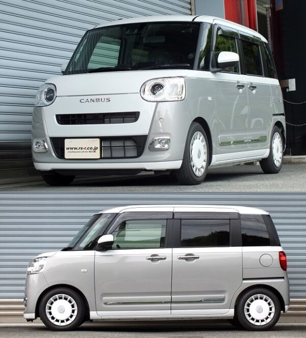 RS-R Ti2000ダウンサス ムーヴキャンバス LA850S/FF ノンターボ R4/7～ ストライプスＧ(フロント専用バンプラバー付) D401TD - 画像 (2)